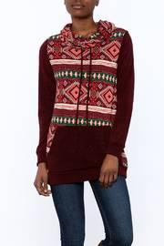  Burgundy Tribal Hoodie