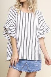 Ruffle Stripe Top
