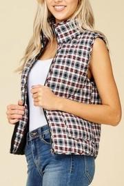  Plaid Zip-up Vest