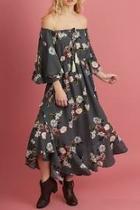  1/2 Sleeve Floral Dress