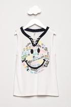 Smiley Lace Up Tank