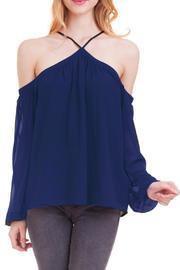  Cold Shoulder Halter Top