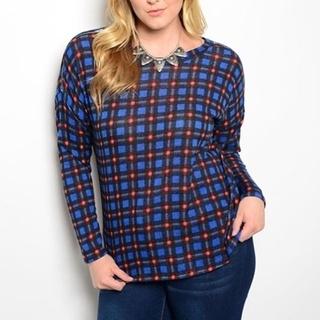  Red And Blue Plaid Sweater