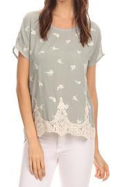  Embroidered Floral Top