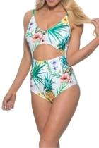  Ruched Cutout One-piece