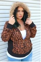 Leopard Zippup Hoodie
