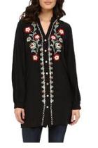  Floral Embroidered Tunic