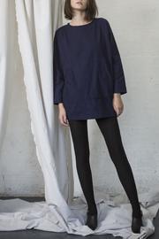 Blue Woven Sweatshirt