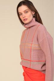  Violet Checkered Sweater
