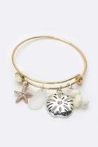  Gold-silver Bangle With-charms