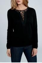  Lace Inset Sweater