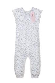  Bow Romper Pintas Blue On White