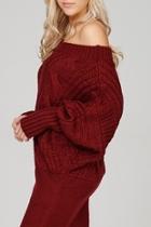  Cable-knit Sweater Mini-dress