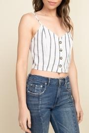  Button Front Crop Top