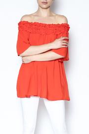  Ruffle Off The Shoulder Shirt