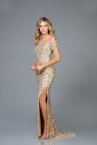  Pattern Sequin Gown
