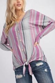  Stripe Front-tie Top