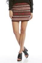  Fringe-hem Jacquard Skirt