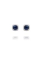  Sapphire Square Studs