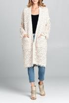  Shaggy Open Cardigan