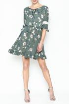  Floral Lace Printed Dress