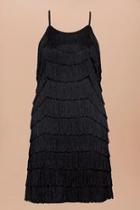  Fringed Black Dress