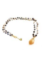  Raw Citrine Grey Necklace