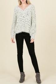  V-neck Lurex Sweater