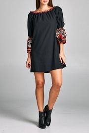  Tassel Bell-sleeve Tunic-dress