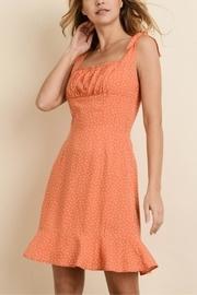  Orange Poke-a-dot Dress