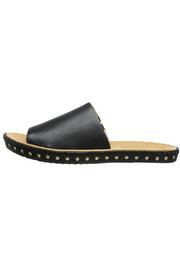  Black Leather Slide