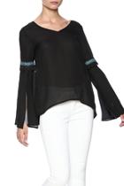  Black Fringed Top