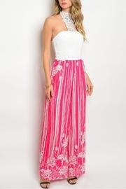  Ivory Fuchsia Jumpsuit