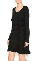  Black Ruffled Dress