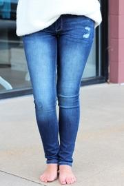  Kancan Mid Rise Dark Wash Skinny Jeans