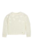  Off-white-embroidered-daisy-accent-knit-sweater