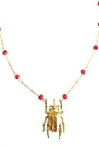  Rubies Golden-beetle Necklace