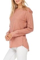  Blush Lace Shoulder Top