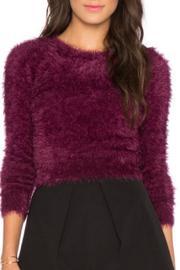  Furry Cropped Sweater
