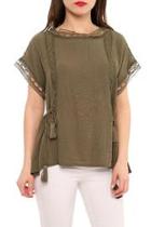  Olive Boho Top