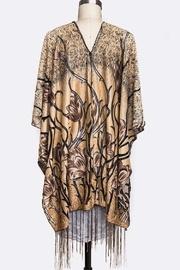  Floral Tassel Laced-cardigan