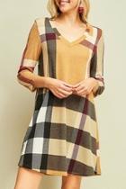  Plaid Sweater Dress