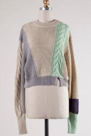  Colorblock Cableknit Sweater