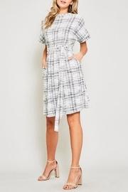  Textured Dolman-sleeve Midi-dress