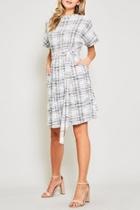  Textured Dolman-sleeve Midi-dress