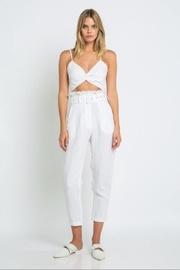  White Crop Pant-set