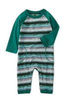  Striped Raglan Romper