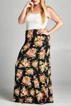  Plus Rose Maxi Skirt