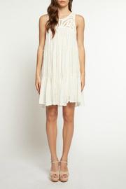  Crochet Detail Ruffle Hem Dress