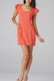  Ruffle Shoulder Dress